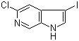 5-氯-3-碘-1H-吡咯并[2,3-c]吡啶分子结构 (CAS 1190310-51-0)