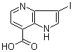 3-碘-1H-吡咯并[3,2-b]吡啶-7-羧酸分子结构 (CAS 1190310-73-6)