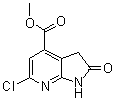 structure of CAS# 1190312-76-5, 6-氯-2,3-二氢-2-氧代-1H-吡咯并[2,3-b]吡啶-4-羧酸甲酯