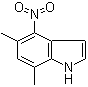 5,7-二甲基-4-硝基-1H-吲哚分子结构 (CAS 1190314-35-2)