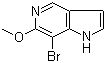 7-溴-6-甲氧基-1H-吡咯并[3,2-c]吡啶分子结构 (CAS 1190314-42-1)