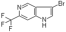 3-溴-6-(三氟甲基)-1H-吡咯并[3,2-c]吡啶分子结构 (CAS 1190315-61-7)