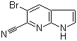 structure of CAS# 1190317-45-3, 5-溴-1H-吡咯并[2,3-b]吡啶-6-甲腈