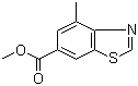 4-甲基-6-苯并噻唑羧酸甲酯分子结构 (CAS 1190320-40-1)