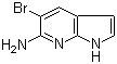 5-溴-1H-吡咯并[2,3-b]吡啶-6-胺分子结构 (CAS 1190322-18-9)