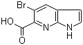 5-溴-1H-吡咯并[2,3-b]吡啶-6-羧酸分子结构 (CAS 1190322-26-9)