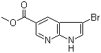 3-溴-1H-吡咯并[2,3-b]吡啶-5-羧酸甲酯分子结构 (CAS 1190322-65-6)