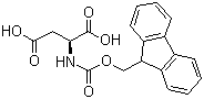 structure of CAS# 119062-05-4, Fmoc-L-天冬氨酸