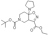 3a,6,7,7a-四氢-7a-(1-吡咯烷基)-异恶唑并[4,5-c]吡啶-3,5(4H)-二甲酸 5-叔丁酯 3-乙酯分子结构 (CAS 1190971-34-6)