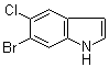 6-溴-5-氯-1H-吲哚分子结构 (CAS 1191028-50-8)