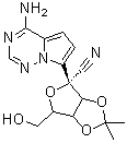CAS 登录号：1191237-80-5, 2-C-(4-氨基吡咯并[2,1-f][1,2,4]三嗪-7-基)-2,5-脱水-3,4-O-(1-甲基亚乙基)-D-阿卓糖腈