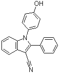1-(4-羟基苯基)-2-苯基-1H-吲哚-3-甲腈分子结构 (CAS 1191387-63-9)