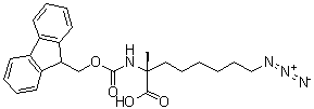 (2R)-8-叠氮基-2-[[(9H-芴-9-基甲氧基)羰基]氨基]-2-甲基辛酸分子结构 (CAS 1191429-14-7)