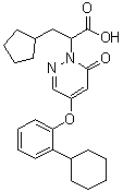 CAS 登录号：1191454-09-7, 4-(2-环己基苯氧基)-alpha-(环戊基甲基)-6-氧代-1(6H)-哒嗪乙酸