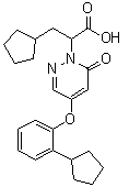 alpha-(环戊基甲基)-4-(2-环戊基苯氧基)-6-氧代-1(6H)-哒嗪乙酸分子结构 (CAS 1191454-10-0)