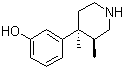 (3R,4R)-3,4-二甲基-4-(3-羟基苯基)哌啶分子结构 (CAS 119193-19-0)