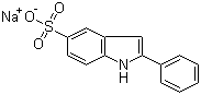 structure of CAS# 119205-39-9, 2-苯基吲哚-5-磺酸钠