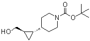 反式-4-[2-(羟基甲基)环丙基]哌啶-1-羧酸叔丁酯分子结构 (CAS 1192063-94-7)