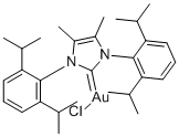 [1,3-Bis(2,6-diisopropylphenyl)-4,5-dimethyl-1,3-dihydro-2H-imidazol-2-ylidene](chloro)gold molecular structure (CAS 1192141-66-4)
