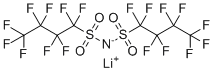双(1,1,2,2,3,3,4,4,4-九氟-1-丁烷磺酰基)亚胺锂分子结构 (CAS 119229-99-1)