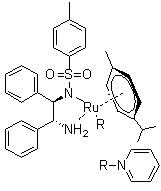 structure of CAS# 1192483-14-9, [[(1R,2R)-2-氨基-1,2-二苯基乙基](4-甲基磺酰基)亚氨基](对伞花烃)(吡啶)钌