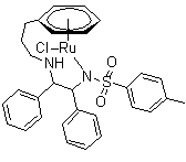 [N-[(1R,2R)-1,2-二苯基-2-[[3-(eta6-苯基)丙基]氨基]乙基]-4-甲基苯磺酰胺]氯化钌分子结构 (CAS 1192620-83-9)