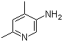2,4-二甲基-5-氨基吡啶分子结构 (CAS 1193-71-1)