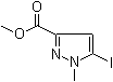 structure of CAS# 1193244-87-9, 5-Iodo-1-methyl-1H-pyrazole-3-carboxylic acid methyl ester