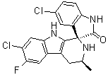 (1'R,3'S)-5,7'-二氯-6'-氟-2',3',4',9'-四氢-3'-甲基螺[3H-吲哚-3,1'-[1H]吡啶并[3,4-b]吲哚]-2(1H)-酮分子结构 (CAS 1193314-23-6)