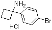 1-(4-溴苯基)环丁胺盐酸盐分子结构 (CAS 1193389-40-0)