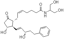 (5Z)-N-[2-羟基-1-(羟基甲基)乙基]-7-[(1R,2R,3R)-3-羟基-2-[(1E,3S)-3-羟基-5-苯基-1-戊烯-1-基]-5-氧代环戊基]-5-庚烯酰胺分子结构 (CAS 1193782-16-9)