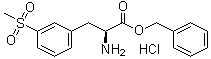 structure of CAS# 1194550-59-8, 3-(Methylsulfonyl)-L-phenylalanine phenylmethyl ester hydrochloride (1:1)