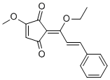 CAS 登录号：1195233-59-0, 乙基赤芝酮, (2Z)-2-[(2E)-1-乙氧基-3-苯基-2-丙烯-1-亚基]-4-甲氧基-4-环戊烯-1,3-二酮