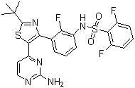 Dabrafenib分子结构 (CAS 1195765-45-7)