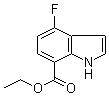 4-氟-1H-吲哚-7-羧酸乙酯分子结构 (CAS 1196048-19-7)
