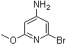 2-溴-6-甲氧基-4-吡啶胺分子结构 (CAS 1196152-34-7)