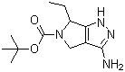 3-氨基-6-乙基-4,6-二氢吡咯并[3,4-c]吡唑-5(1H)-羧酸叔丁酯分子结构 (CAS 1196153-31-7)