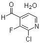 2-氯-3-氟吡啶-4-甲醛水合物分子结构 (CAS 1196156-07-6)