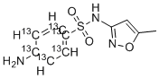 structure of CAS# 1196157-90-0, 磺胺甲恶唑-13C6