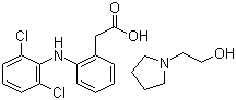structure of CAS# 119623-66-4, 双氯芬酸吡咯烷乙醇盐