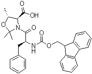 (4S,5R)-3-[(2S)-2-[[芴甲氧羰基]氨基]-1-氧代-3-苯基丙基]-2,2,5-三甲基-4-恶唑烷羧酸分子结构 (CAS 1196703-48-6)
