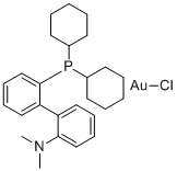 Chloro[2-(dicyclohexylphosphino)-2'-(N,N-dimethylamino))-1,1'-biphenyl]gold(I) molecular structure (CAS 1196707-11-5)