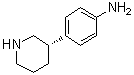 (S)-4-(哌啶-3-基)苯胺分子结构 (CAS 1196713-21-9)