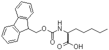 (2S)-2-[[(9H-芴-9-基甲氧基)羰基]氨基]庚酸分子结构 (CAS 1197020-22-6)