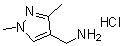 1,3-二甲基-1H-吡唑-4-甲胺盐酸盐分子结构 (CAS 1197235-02-1)