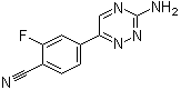 4-(3-氨基-1,2,4-三嗪-6-基)-2-氟苯甲腈分子结构 (CAS 1197377-47-1)