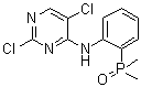 structure of CAS# 1197953-49-3, 2,5-二氯-N-[2-(二甲基亚膦酰)苯基]-4-嘧啶胺