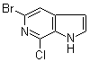 structure of CAS# 1198096-48-8, 5-溴-7-氯-1H-吡咯并[2,3-c]吡啶