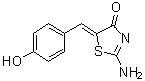 structure of CAS# 1198097-97-0, (5Z)-2-氨基-5-[(4-羟基苯基)亚甲基]-4(5H)-噻唑酮