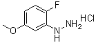 (2-氟-5-甲氧基苯基)肼盐酸盐分子结构 (CAS 1198283-29-2)